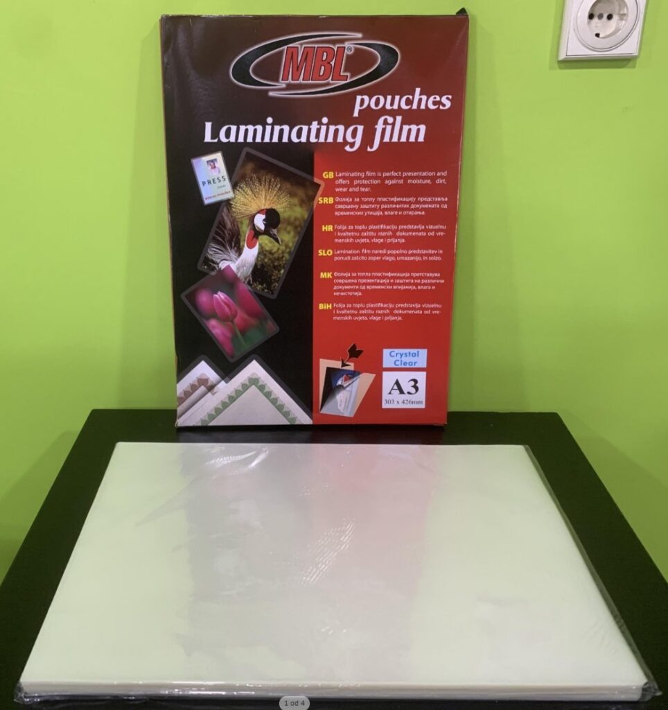 Folija Za Plastifikaciju Plastifikator 303x426mm 80mic 100k Minoan folija-za-plastifikaciju-plastifikator-303x426mm-80mic-100k-minoan