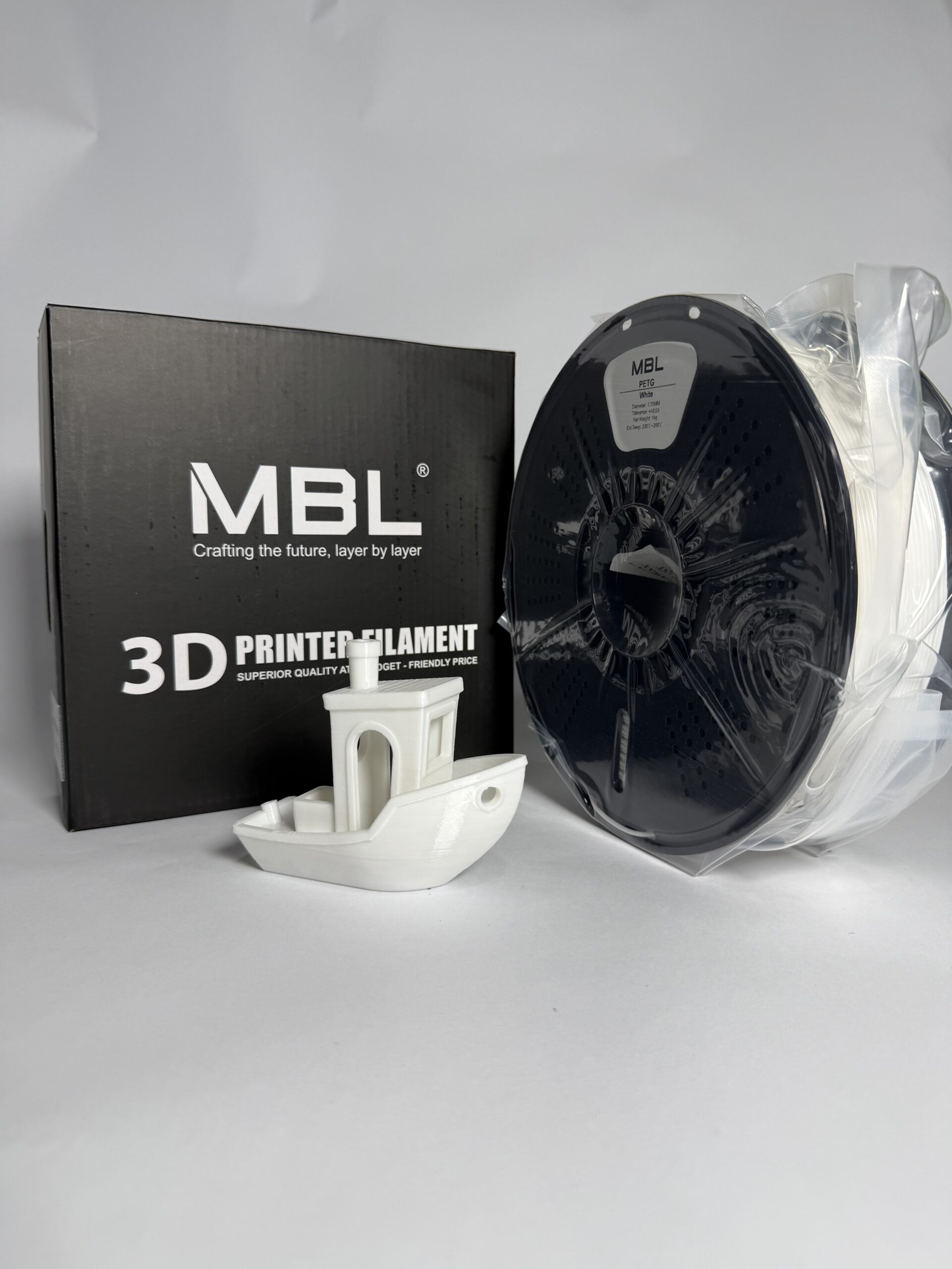 Filament za 3D štampač PETG MBL Bela 1.75mm 1kg